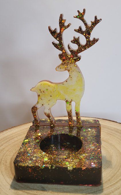Porte bougie cerf